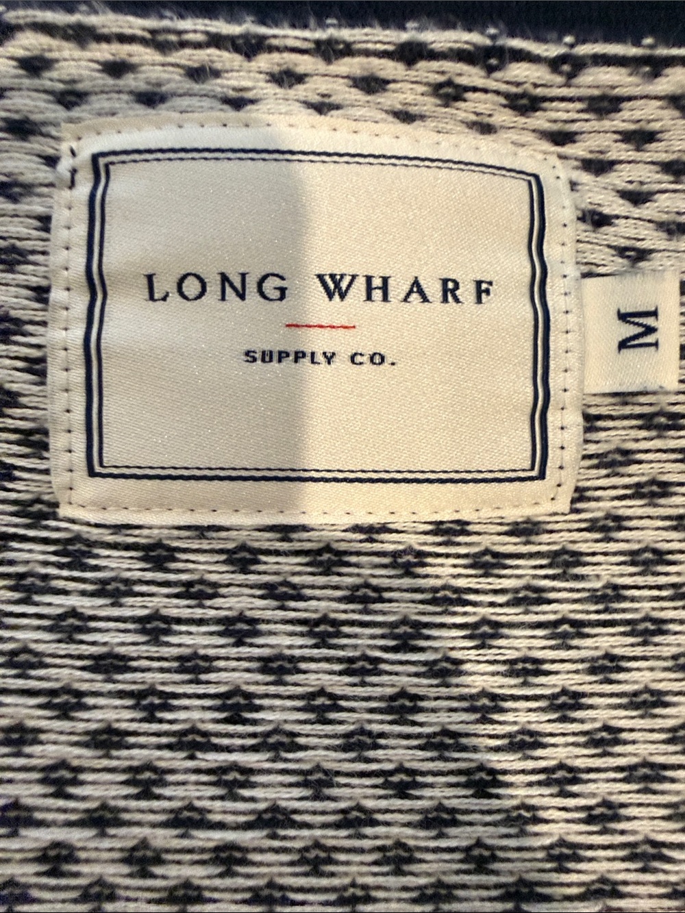 Long Wharf Navy and White Long Open-Front Cardigan M - Picture 2 of 4